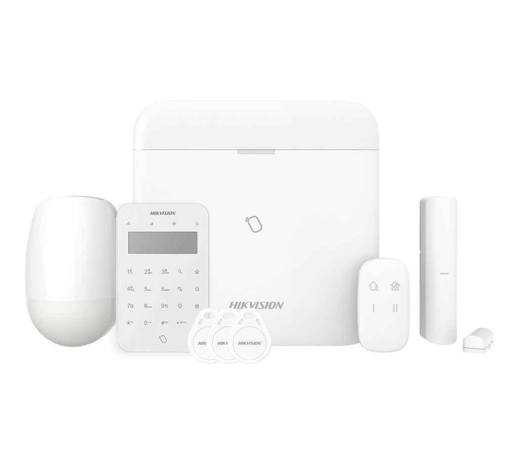 Kit Alarma Alarma AXPRO 868MHz 96 zonas Hikvision Panel + PIR + Mando + Teclado + Contacto