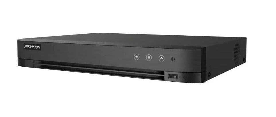 Hikvision Grabador NVR iDS-7208HUHI-M1/FA Grabador 5en1 DVR 8CH 8MP + 4CH IP 8MP o 8CH 4MP Acusense 1U Motion Detection 2.0